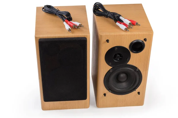 Pair Home High Fidelity Two Way Loudspeaker System Bass Reflex — Stockfoto