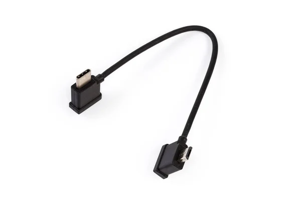 Short Cable Plugs Usb Type One Edge Micro Usb Other — Photo