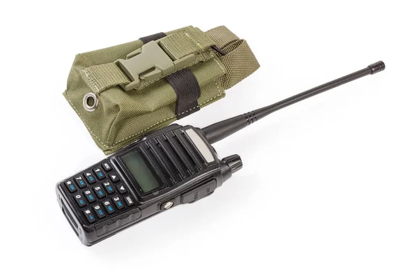 Modern Amateur Portable Handheld Transceiver Called Walkie Talkie Two Way — Stok fotoğraf