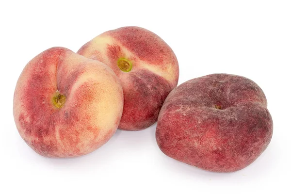 Peaches Oblate Shape Also Known Flat Peaches Fig Peaches Close — ストック写真