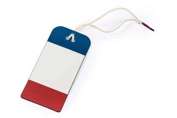 Blank Clothing Swing Tag Form Red White Blue Carton Sheet — 스톡 사진