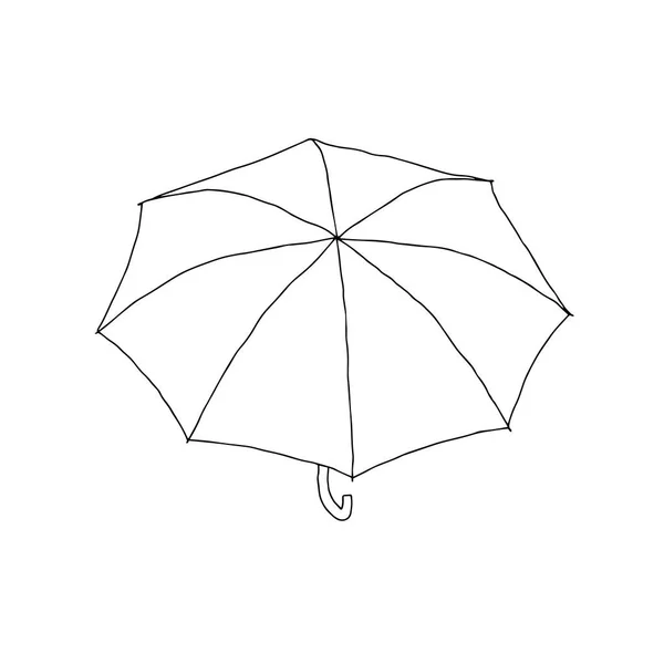 Egy Gyönyörű Kézzel Rajzolt Divat Vektor Illusztráció Egy Esernyő Elszigetelt — Stock Vector