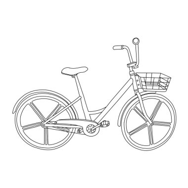 Beyaz arka planda izole edilmiş eski bir yetişkin döngüsünün güzel bir el çizimi siyah vektör çizimi