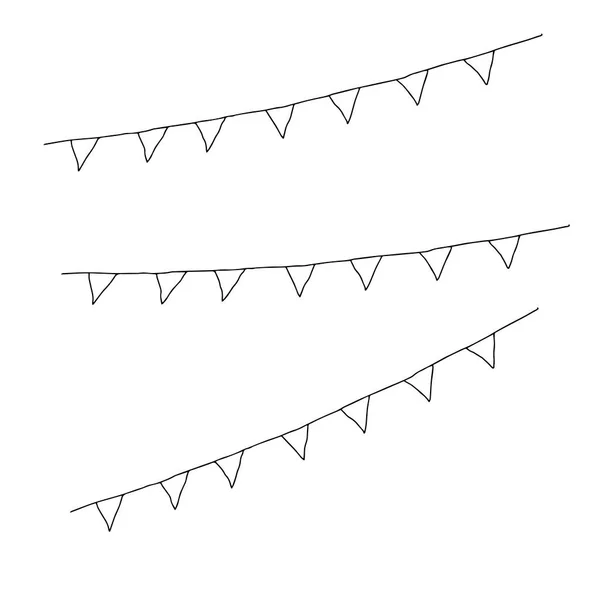 Une Belle Illustration Vectorielle Noire Dessinée Main Arc Noël Isolé — Image vectorielle