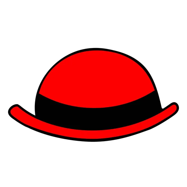 Une Belle Illustration Vectorielle Mode Dessinée Main Chapeau Rouge Isolé — Image vectorielle