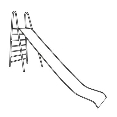 Beyaz arka planda izole edilmiş bir metal kaymasının el çizimi bir siyah vektör çizimi