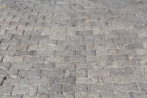 Uma Textura Caminho Pavimentado Cinza Está Parque Outono — Fotografia de Stock