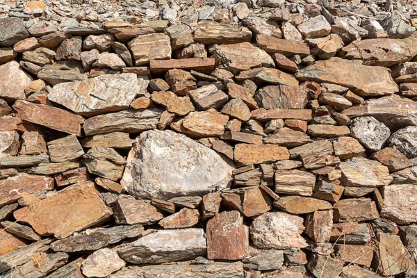 Eine Schöne Struktur Einer Alten Mauer Aus Orangefarbenen Steinen Mit — Stockfoto