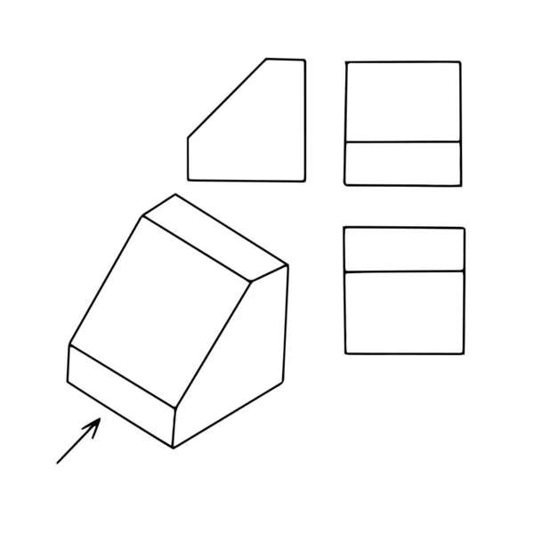 Een Prachtige Met Hand Getekende Vectorillustratie Van Een Geometrische Figuur — Stockvector