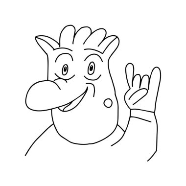 El kol hareketi yapan eğlenceli bir adam.