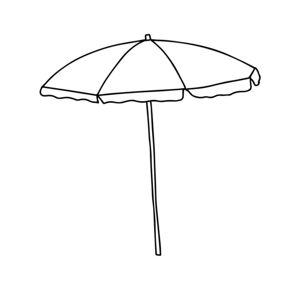 Beautiful Hand Drawn Fashion Vector Illustration Umbrella Isolated White Background — Stock Vector