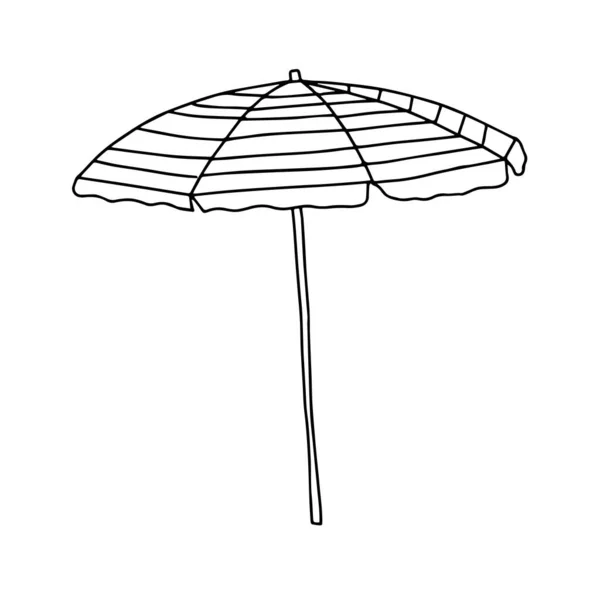 Eine Schöne Handgezeichnete Mode Vektor Illustration Eines Regenschirms Isoliert Auf — Stockvektor
