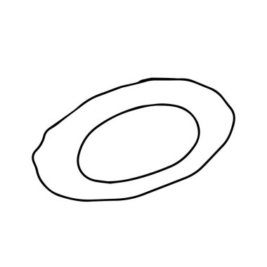 Beyaz arkaplanda izole edilmiş bir levhanın ana hatlarını çizen siyah beyaz bir el.