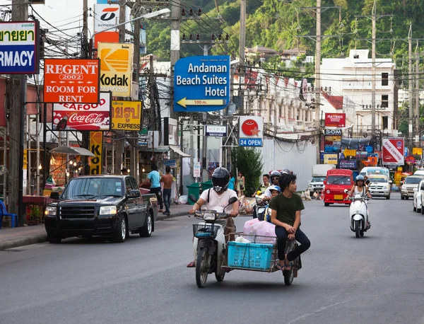Thailand. Straße in patong. nur redaktionell. — Stockfoto