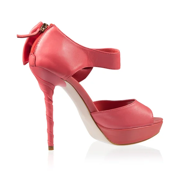 Fashionable shoes pink high heels — Stock Photo, Image