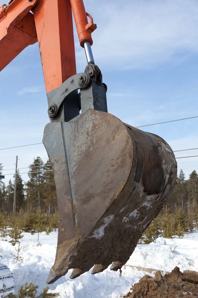 Escavadora hidráulica de balde — Fotografia de Stock