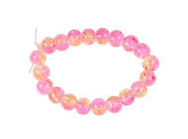 cam boncuk pembe bileklik