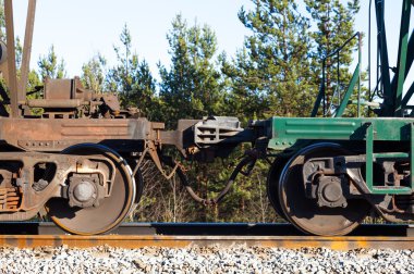 Demiryolu tren araba. Otomatik bağlantı