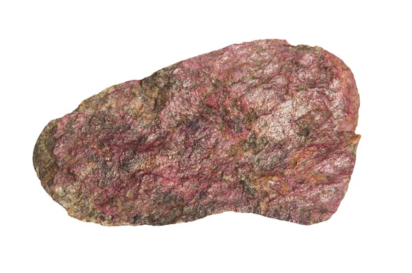 Eudialyte 石在白色背景上 免版税图库照片