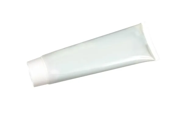 Tubo de creme ou Gel produto plástico branco. para outro perfeito — Fotografia de Stock