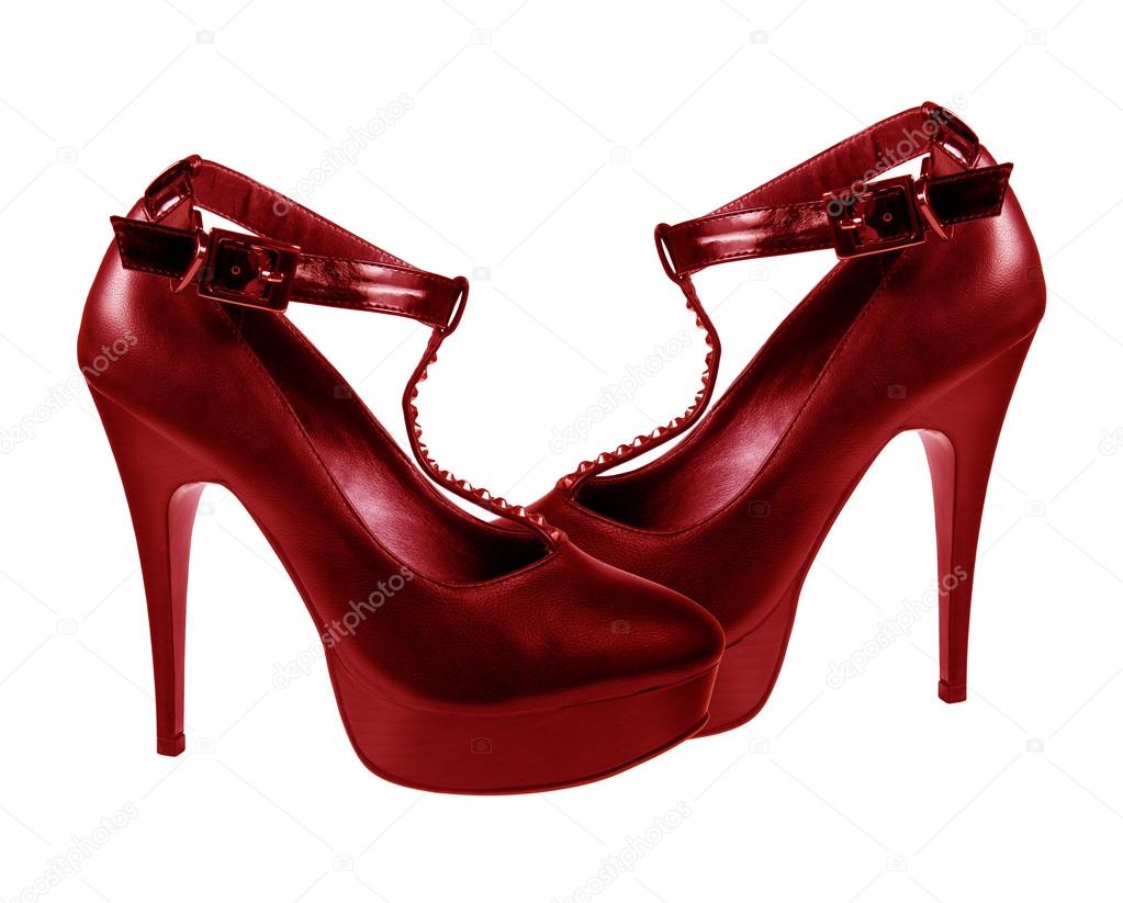 Fashion ladies shoes dancing dark-red color Stock Photo by ©AleksandrNo 39187551