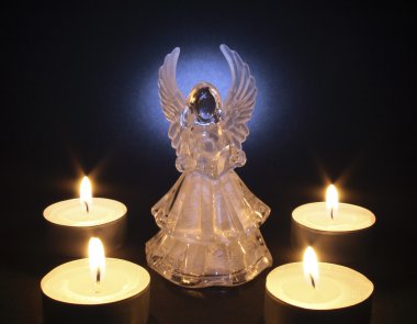 Angel ile çay ışıkları