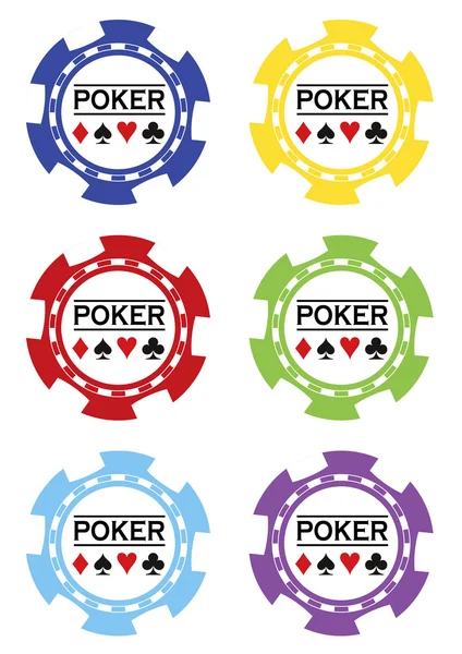 Poker chips vektor — Stock Vector