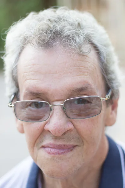 Senior man with glasses — Stock Photo, Image