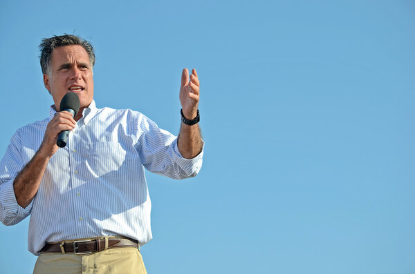 Mitt Romney campaigning in Michigan