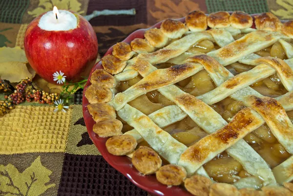 Podzimní jablečný koláč — Stock fotografie