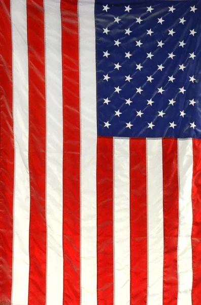 Hanging American flag — Stock Photo, Image