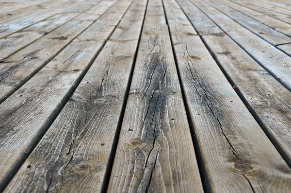 Weathered wooden deck