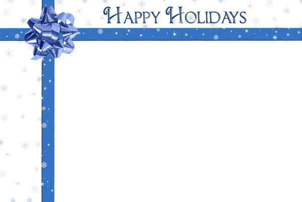 Blue Christmas bow — Stock Photo, Image