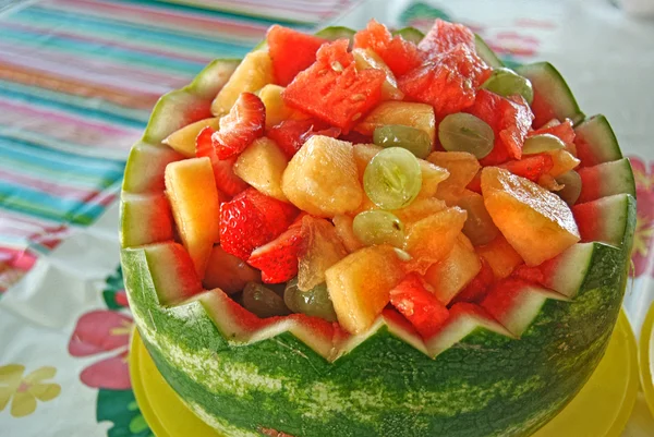 Tazón de fruta de sandía — Foto de Stock