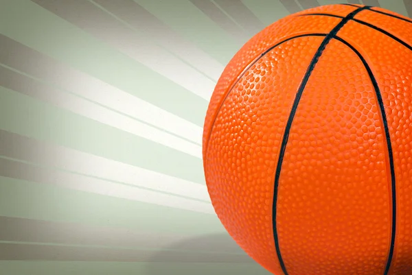 Basketball on star burst — Stock Photo, Image