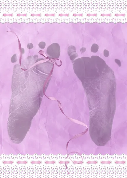 Baby girl footprint — Stock Photo, Image