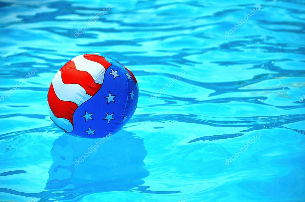 Pool Water With Beach Ball patriotic beach ball in swimming pool — stock photo © jentara Pool Water With Beach Ball patriotic beach ball in swimming pool — stock photo © jentara