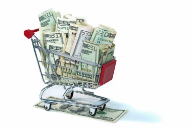 para dolu alışveriş sepeti