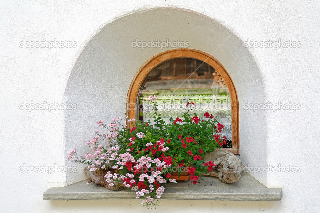 Old-fashioned European style window