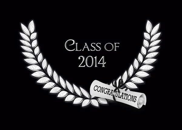 Silver laurel for class of 2014 — Stock Photo, Image