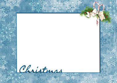 Noel kar tanesi çerçeve