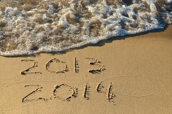 Seashore nytt år 2014 — Stockfoto