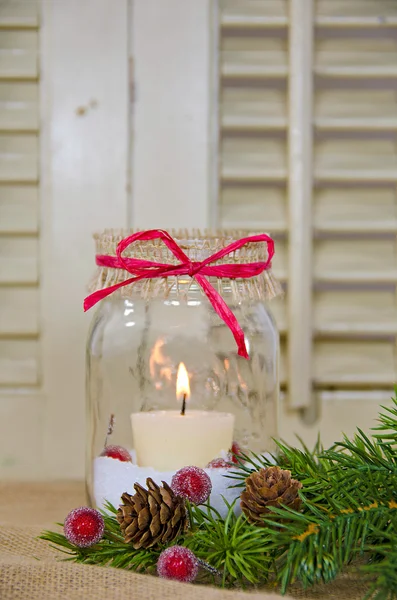 Christmas Mason Jar — Stock Photo, Image