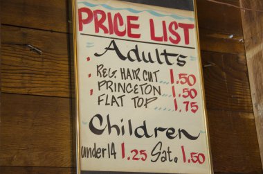 eski moda Kuaför Salonu işareti