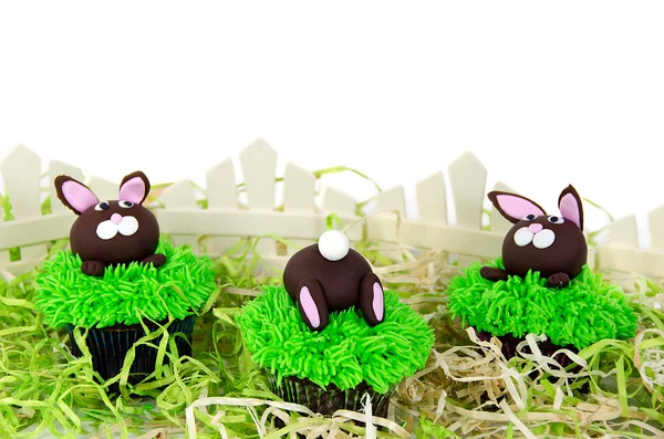 Cupcakes de conejo de Pascua — Foto de Stock