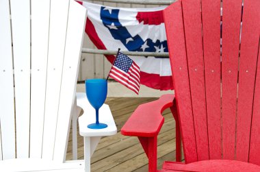 Patriotic Adirondack chairs clipart