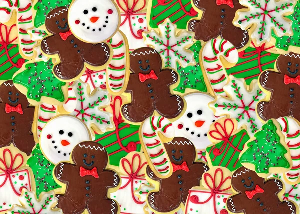 Barevná Vánoční Sbírka Cukrovinek — Stock fotografie