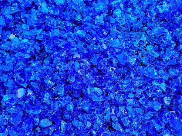 Bright Blue Shiny Glass Rock Collection — Stock Photo, Image