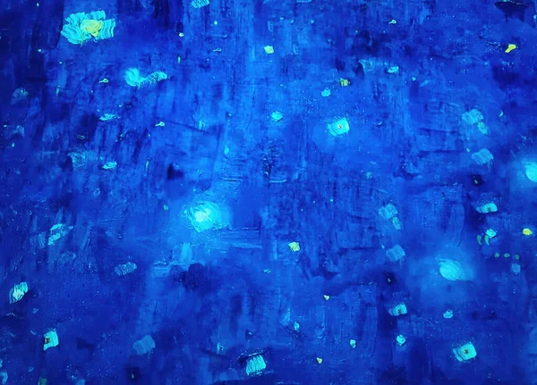 Contemporary Starry Blue Constellation Abstract Oil Paint Pattern — 图库照片