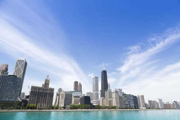 Chicago oever van het meer — Stockfoto